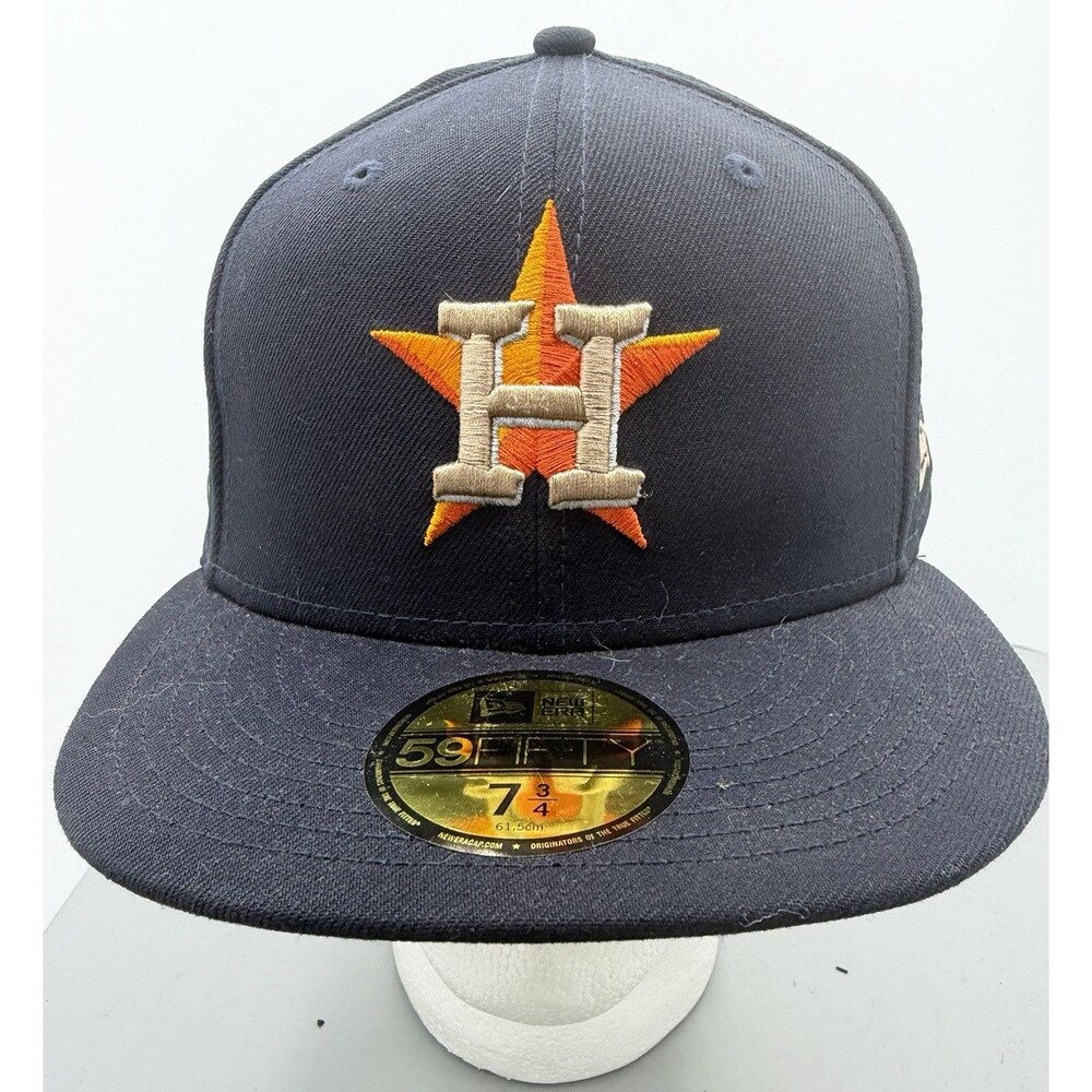 Houston Astros 50th Anniversary SP Black 59Fifty New Era Fitted Hat Size 7 3/4